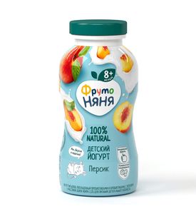 Йогурт питьевой ФрутоНяня Персик 2,5% с 8 мес. 200 мл