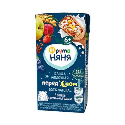 ФрутоНяня Кашка молочная из 5 злаков с лесными ягодами 0,2 л