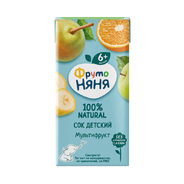 Сок ФрутоНяня мультифруктовый, 0,2л