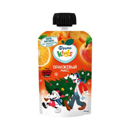 ФрутоKids Пюре Оранжевый микс (ябл/персик/морк/апельсин) 90 г пауч 6м +