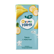 Нектар ФрутоНяня банановый с мякотью, 0,2л