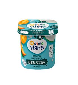 ФрутоНяня Биотворог «манго», обогащенный витамином D3 100 гр.