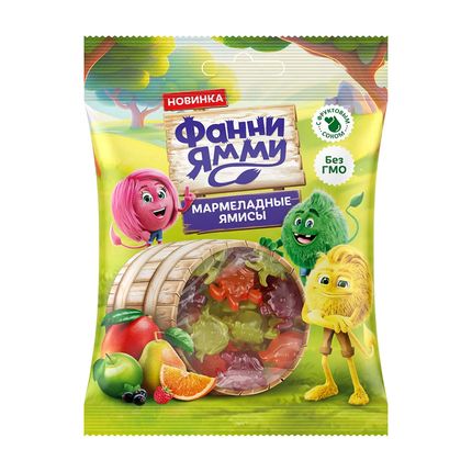 Фанни Ямми Ямисы Мармелад 70г жевательный Фруктовое ассорти