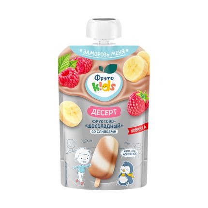 ФрутоНяня Десерт Фруктово-шоколадный/сливки 90гр