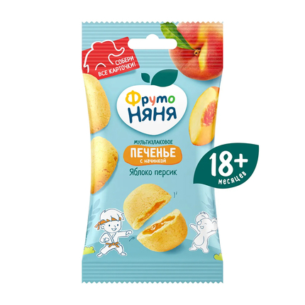 ФН Печенье растворимое мультизлаковое яблоко-персик 50г.