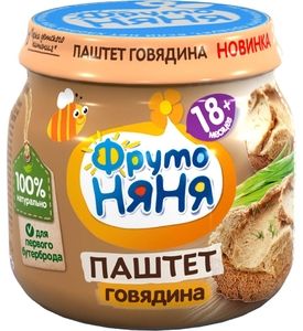 ФрутоНяня Паштет говядина-печень 80г с 18месяцев