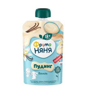 ФрутоНяня Пудинг 90г мол Ваниль 18м+