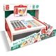 HAPE Детская игрушечная деревянная касса с набором наклеек, калькулятором, светом и звуком E3184_HP