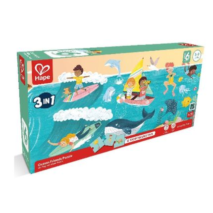 HAPE Пазл для детей Океанические друзья 3 в 1, E1645_HP