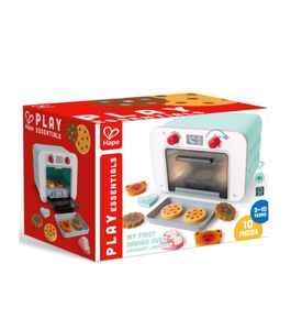 Детская игрушка кухня 2в1 (духовка, набор еды) со светом, звуком и сменой цвета HAPE E3199_HP  