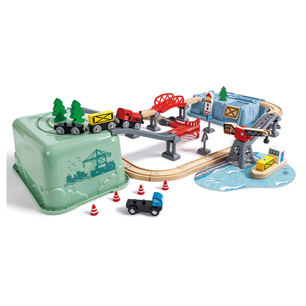 HAPE E8769_HP Игровой набор "Железная дорога" Портовая станция