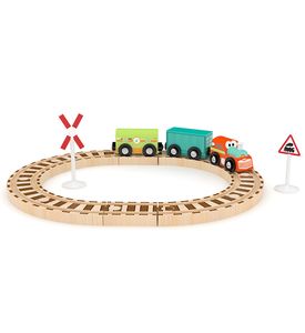 HAPE 833189_HPJ Игровой набор J’adore Весёлый поезд с кольцевой ж/д, серия "Железные дороги"