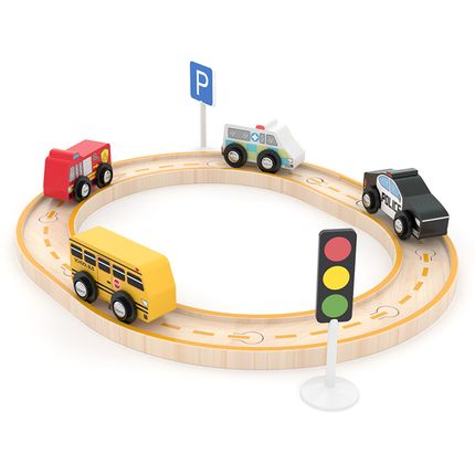 HAPE 824012_HPJ Игровой набор J’adore Городские службы с кольцевым шоссе, серия "Транспорт"