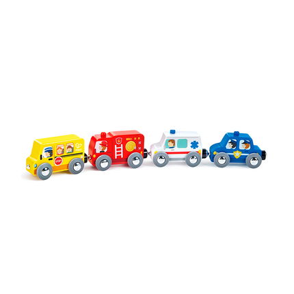 HAPE E8782_HP Игровой набор машинок "Едем вместе" Службы спасения