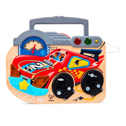 HAPE E1120_HP Игрушка бизиборд "Цвета и формы" Маленький гонщик