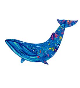 HAPE E1668_HP Пазл для детей "Водный мир" Горбатый кит (200 элементов)