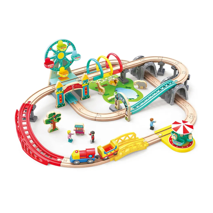 HAPE Игровой набор "Железная дорога" Парк развлечений HAPE Игровой набор "Железная дорога" Парк развлечений