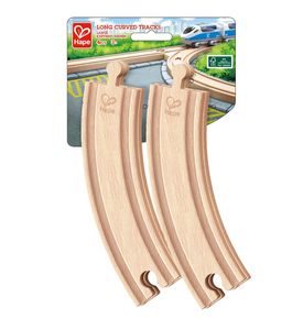 HAPE E3777_HP Элементы игрушечной железной дороги - Закругленные длинные рельсы, 4 предмета