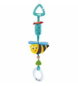 HAPE E0022_HP  Малышам - игрушка подвеска-держатель для соски Пчелка