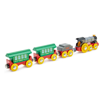 HAPE  Игрушка  "Поезд" Ретро-паровоз со светом и звуком  E3740_HP