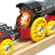 HAPE  Игрушка  "Поезд" Ретро-паровоз со светом и звуком  E3740_HP