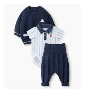 Happy Baby, Набор детский: боди, джемпер и брюки (blue (stripe))