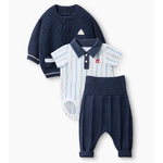 Happy Baby, Набор детский: боди, джемпер и брюки (blue (stripe))