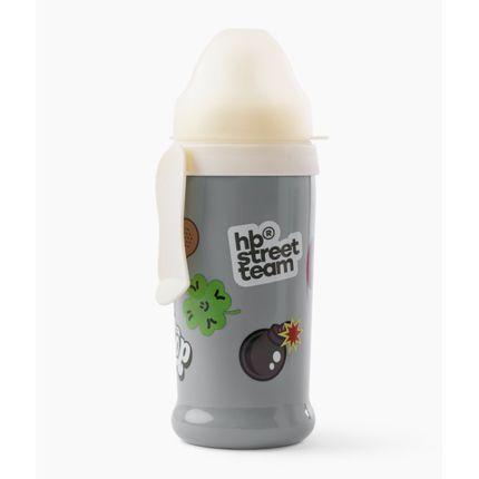 Happy Baby, Поильник для кормления с прищепкой 360 мл. (grey & stickers) 14014 Happy Baby, Поильник для кормления с прищепкой 360 мл. (grey & stickers) 14014