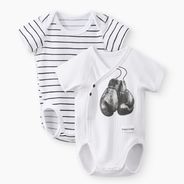 Happy baby , Боди с коротким рукавом детское (2 шт.) (черно-белый) 90154-0