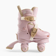 Happy Baby  Раздвижные роликовые коньки детские VIBERS (pink & flowers, XS) 50074