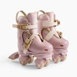 Happy Baby  Раздвижные роликовые коньки детские VIBERS (pink & flowers, XS) 50074