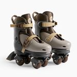 Happy Baby Раздвижные роликовые коньки детские VIBERS (graphite & brown, S)  50074