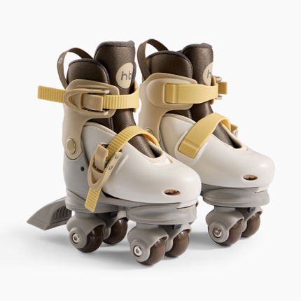 Happy Baby Раздвижные роликовые коньки детские VIBERS (grey & brown, XS)  50074
