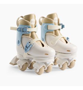 Happy Baby 50074, Раздвижные роликовые коньки детские VIBERS (light blue & beige, S)