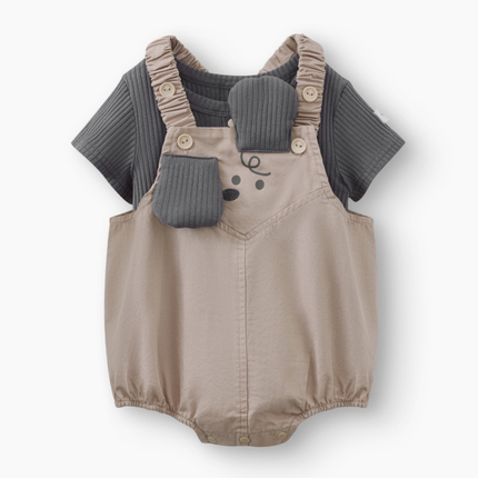 Happy Baby, Комплект: полукомбинезон и футболка (beige (dog))  88696-0