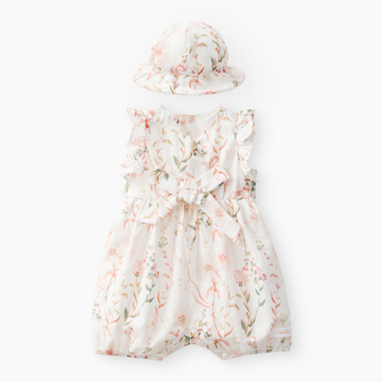 Happy Baby , Набор детский: комбинезон и панама (milky-pink (print)) 88675-0