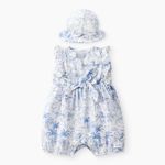 Happy Baby , Набор детский: комбинезон и панама (milky-blue (print)) 88675-0