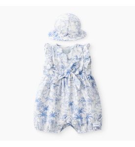 Happy Baby , Набор детский: комбинезон и панама (milky-blue (print)) 88675-0