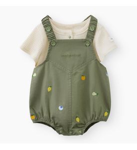 Happy Baby, Комплект: полукомбинезон и футболка (olive (embroidery))  88696-0
