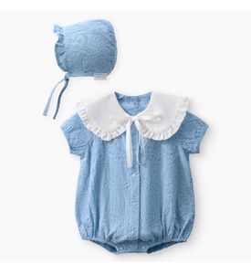 Happy Baby , Набор детский: комбинезон и чепчик (blue) 88673-0