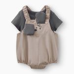 Happy Baby, Комплект: полукомбинезон и футболка (beige (dog))  88696-0