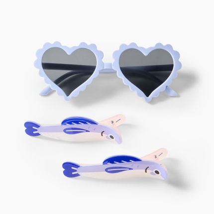 Happy Baby , Очки солнцезащитные в комплекте с заколками (light blue) 50688