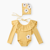 Happy Baby , Комплект купальный: купальник и шапочка (yellow) 50714-0