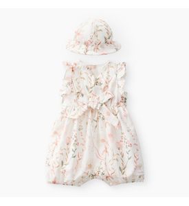 Happy Baby , Набор детский: комбинезон и панама (milky-pink (print)) 88675-0