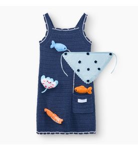 Happy Baby , Набор детский: сарафан и косынка (dark blue) 88690-1