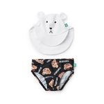 Happy Baby 50649, Комплект для мальчиков: панама и плавки (white&bears)