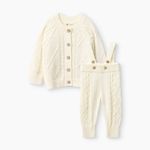 Happy baby 88350-0, Костюм детский, полукомбинезон и джемпер (milky)