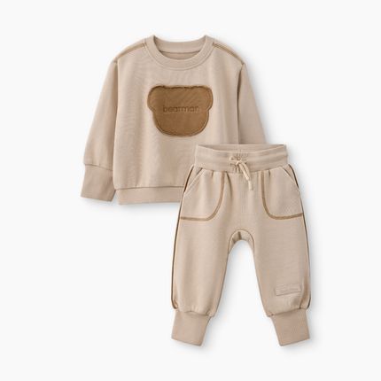 Happy baby 90152-0, Костюм детский (джемпер и брюки) (milky-beige)