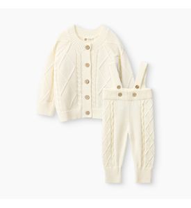 Happy baby 88350-0, Костюм детский, полукомбинезон и джемпер (milky)