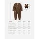 Happy baby 88345-0, Костюм детский, комбинезон и шапочка (brown)